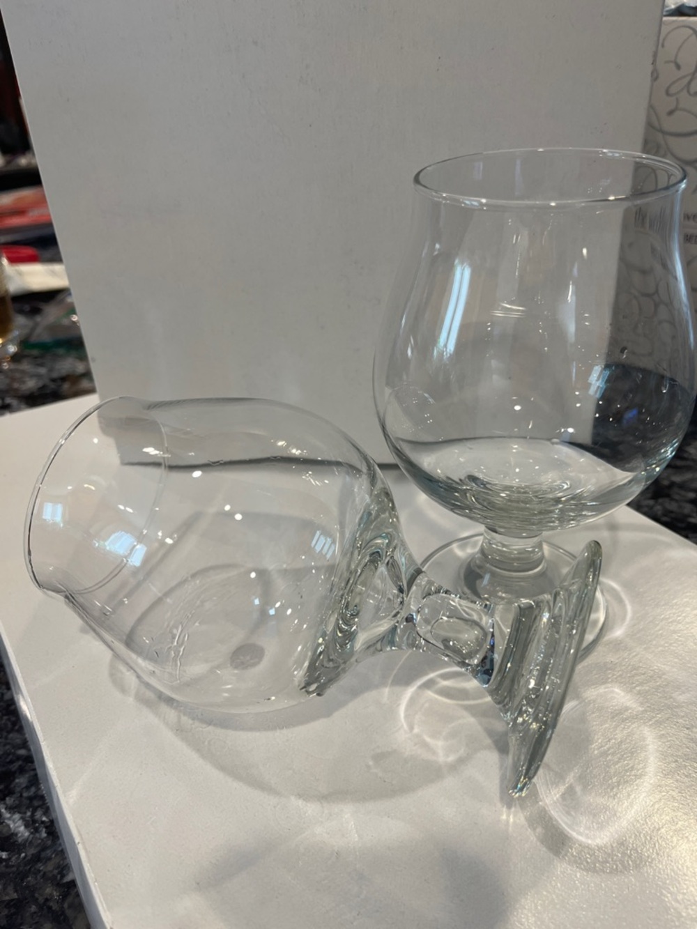Bed Bath & Beyond Clear Glass Belgian Beer glasses - Set of 2
